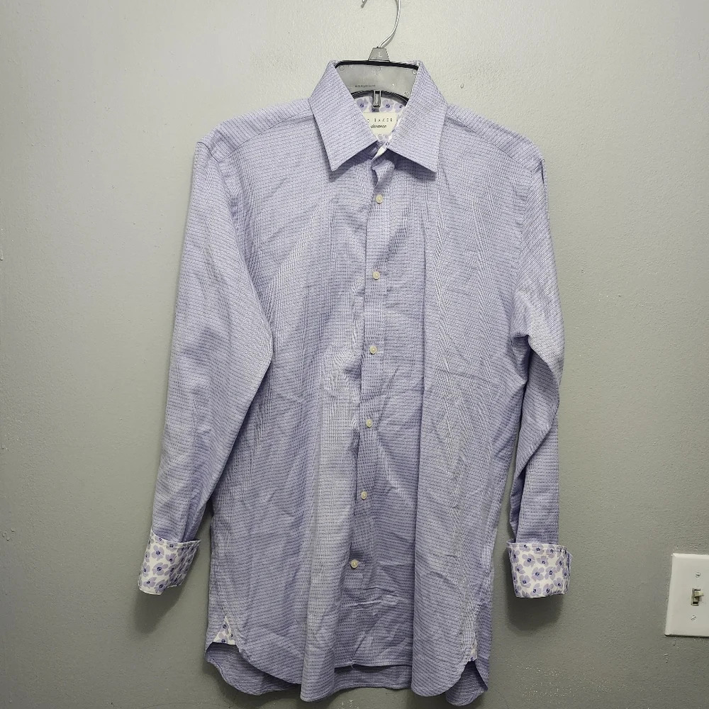 Ted baker endurance men's button-up dress shirt size 15 32/33 purple
